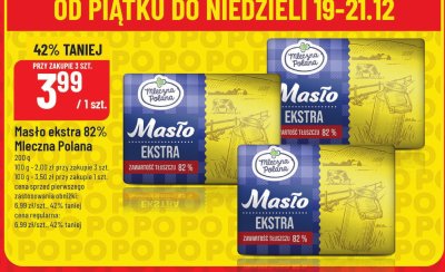 Masło extra 82% Mleczna Polana promocja w POLOmarket