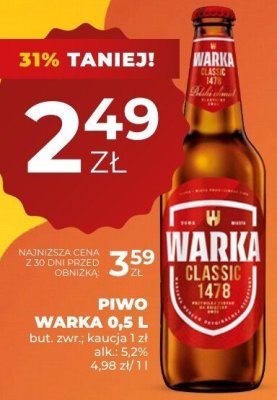Piwo promocja w Duży Ben