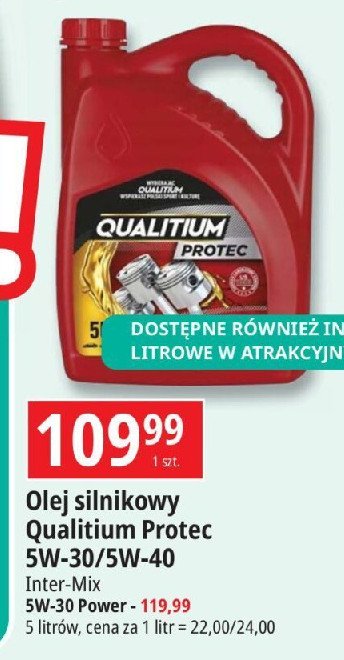 Olej silnikowy 5w30 QUALITIUM PROTEC promocja