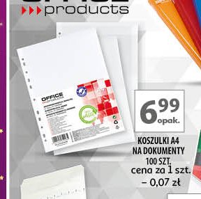 Koszulka a4 groszkowa Office products promocja w Auchan