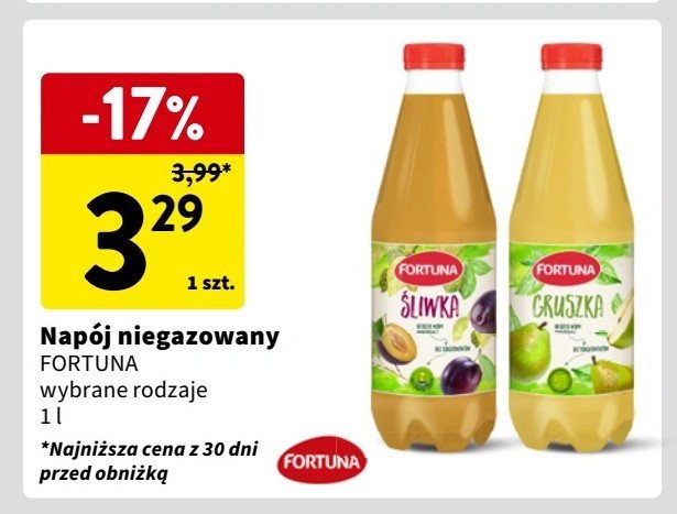 Napój gruszka Fortuna promocja w Intermarche