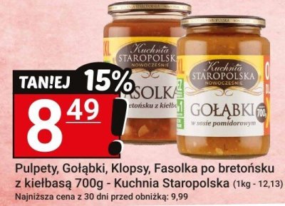 Pulpety, Gołąbki, Klopsy, Fasolka po bretońsku z kiełbasą 700g - Kuchnia Staropolska promocja w Hitpol
