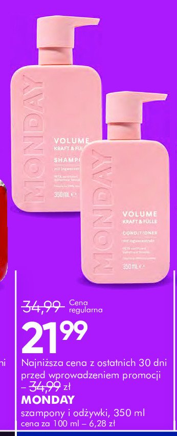 Odżywka do włosów smooth antifrizz Monday haircare promocja w Super-Pharm