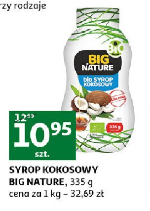 Syrop kokosowy bio Big nature promocja
