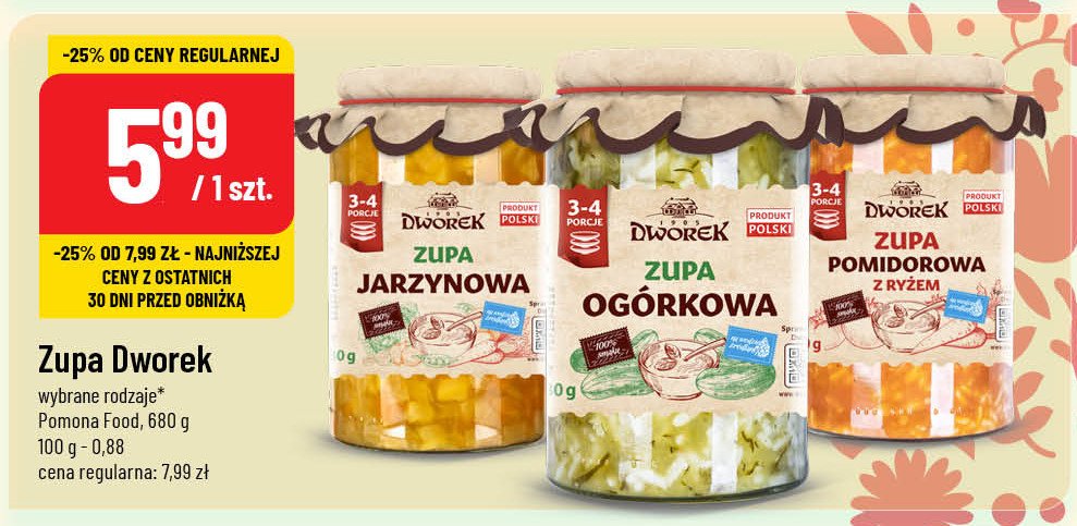 Zupa jarzynowa Dworek promocja