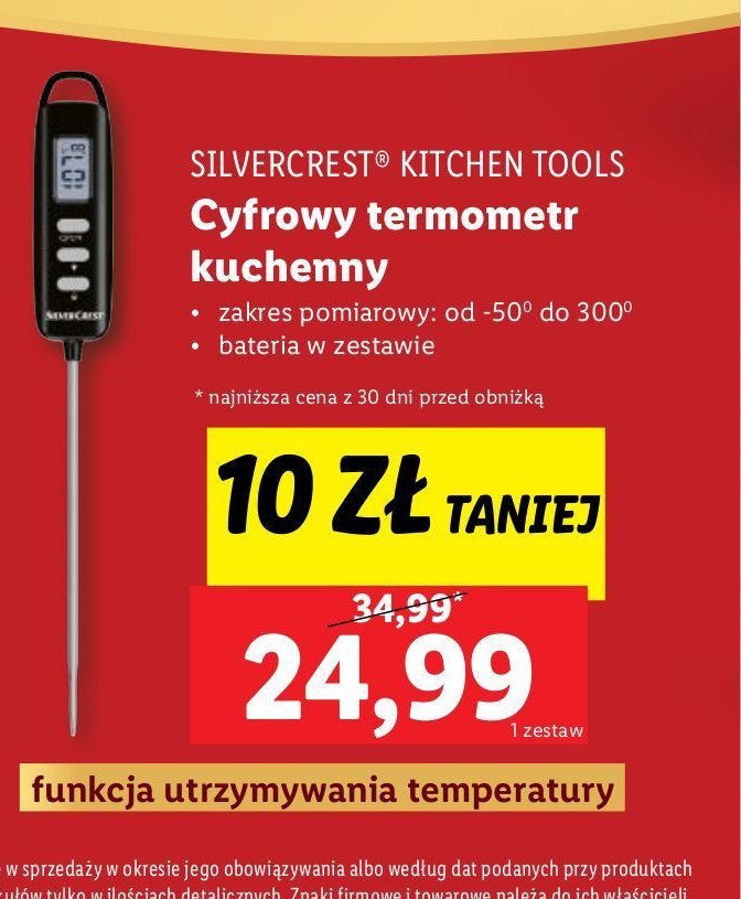 Termometr kuchenny cyfrowy Silvercrest promocja