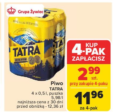 Piwo Tatra promocja w Carrefour Market