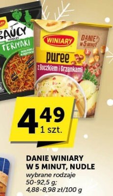 Danie Winiary w 5 minut, nudle, wybrane rodzaje promocja w Euro Sklep