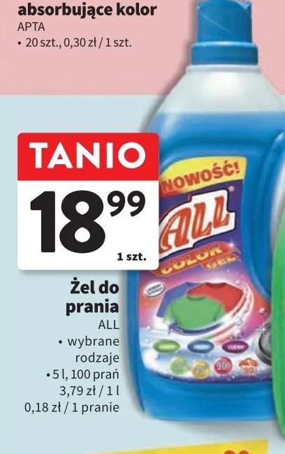 Żel po prania color ALL promocja