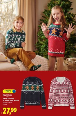 Sweter dziecięcy ze świątecznym wzorem  promocja w Lidl