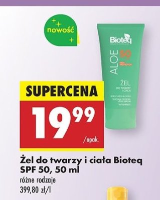 呕el do twarzy i cia艂a aloe 50spf BIOTEQ promocja
