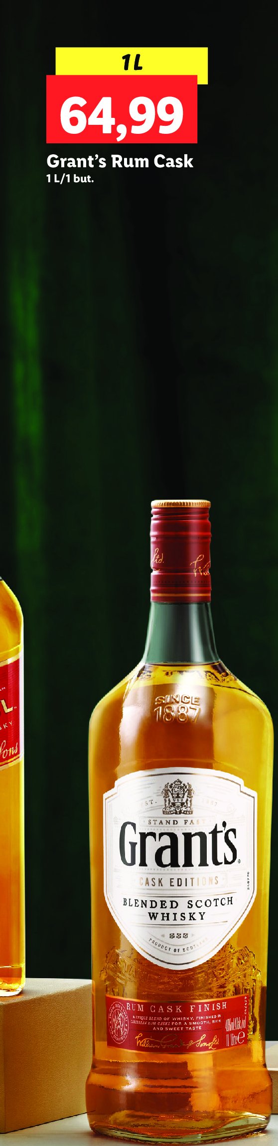 Whisky Grant's rum cask promocja