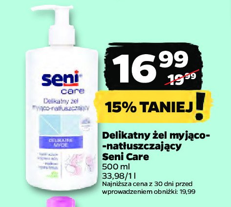 Żel myjąco-natłuszczający SENI CARE promocja