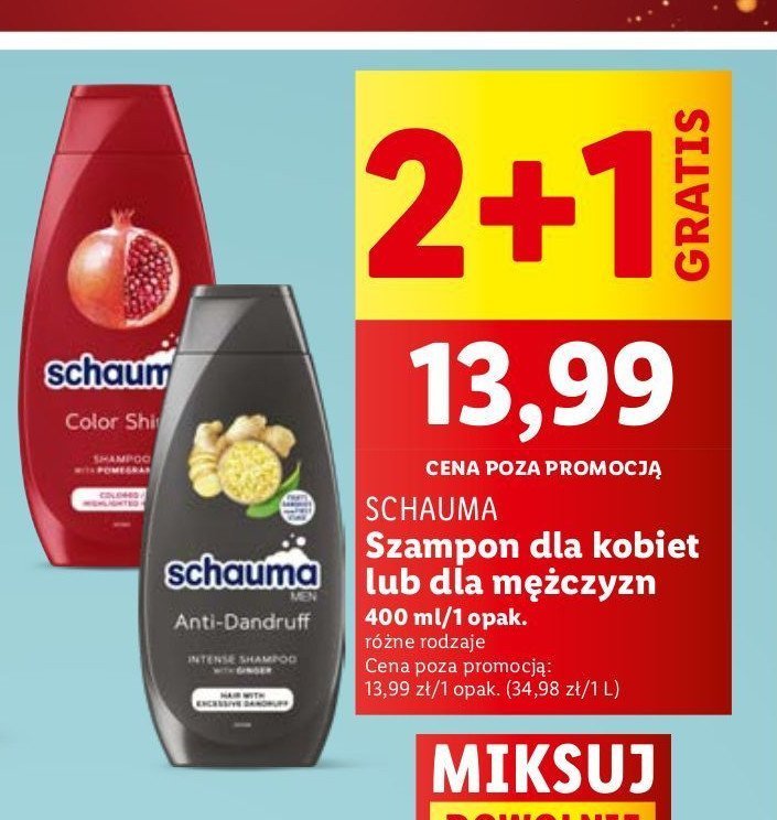 Szampon do włosów Schauma color shine promocja