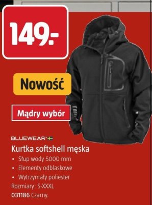 Kurtka softshell męska BLUEWEAR Rozmiary: S-XXXL promocja w Jula