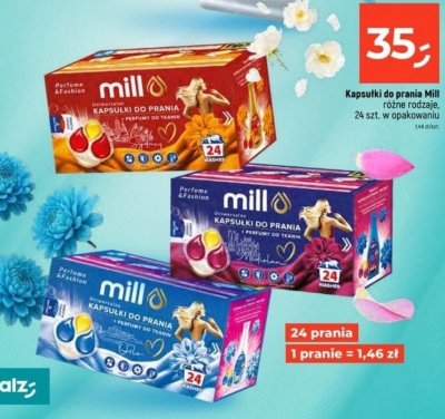 Kapsułki do prania Mill różne rodzaje, 24 szt. w opakowaniu promocja w Dealz