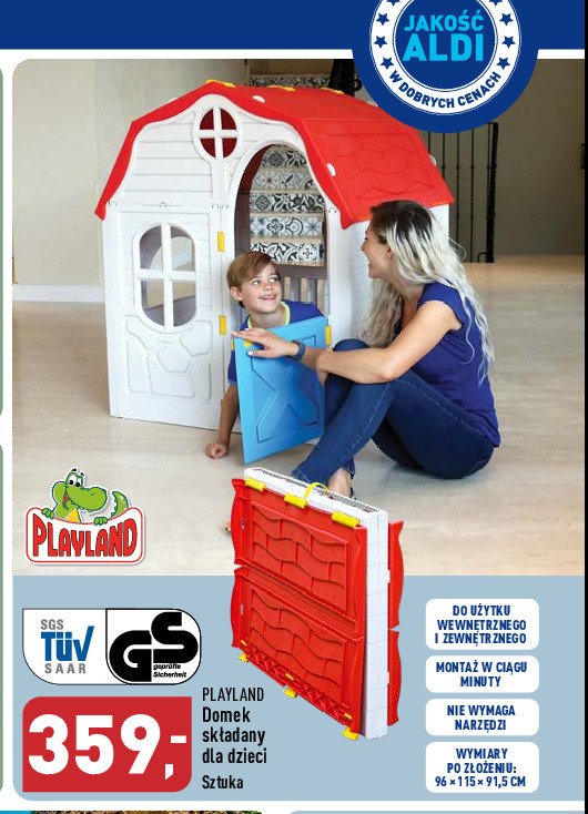 Składany domek dla dzieci Playland promocja