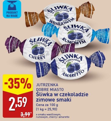 Śliwka w czekoladzie zimowe smaki rumowym promocja w Aldi