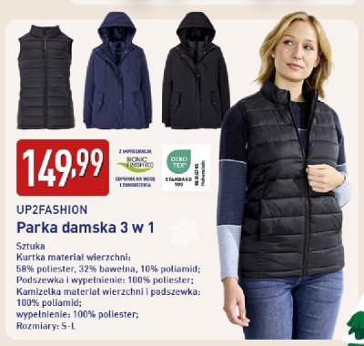 Parka damska 3 w 1 UP2FASHION promocja w Aldi