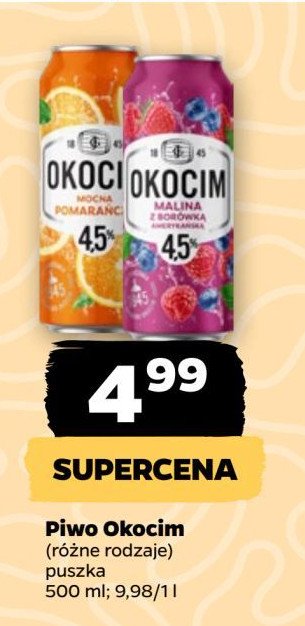 Piwo Okocim radler malina i borówka promocja