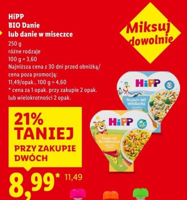 Danie w miseczce HiPP BIO Danie lub danie w miseczce promocja w Lidl