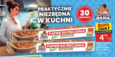 Papier do pieczenia w arkuszach Praktyczna Basia 30 szt., 1 opak. promocja w Twój Market
