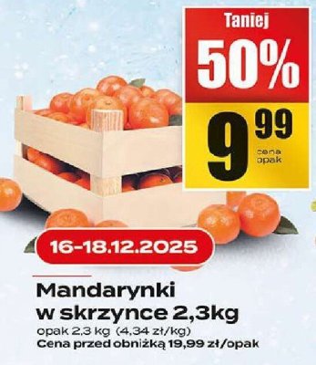 Mandarynki w skrzynce promocja w Supeco