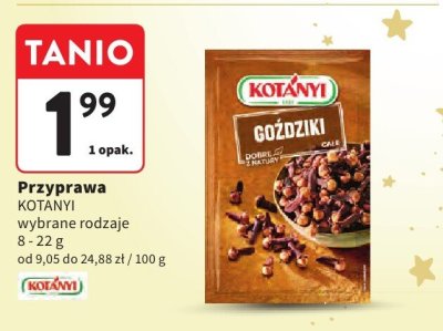 Przyprawa KOTANYI wybrane rodzaje promocja w Intermarche