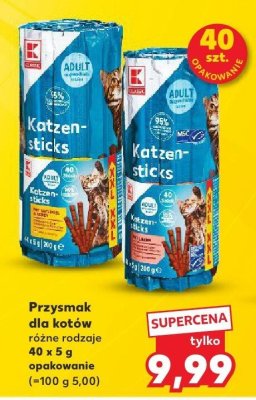 Przysmak dla kotów różne rodzaje K-Classic promocja w Kaufland