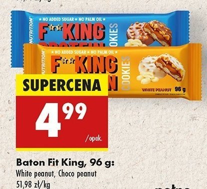 Ciastka choco peanut FITKING DELICIOUS promocja w Biedronka