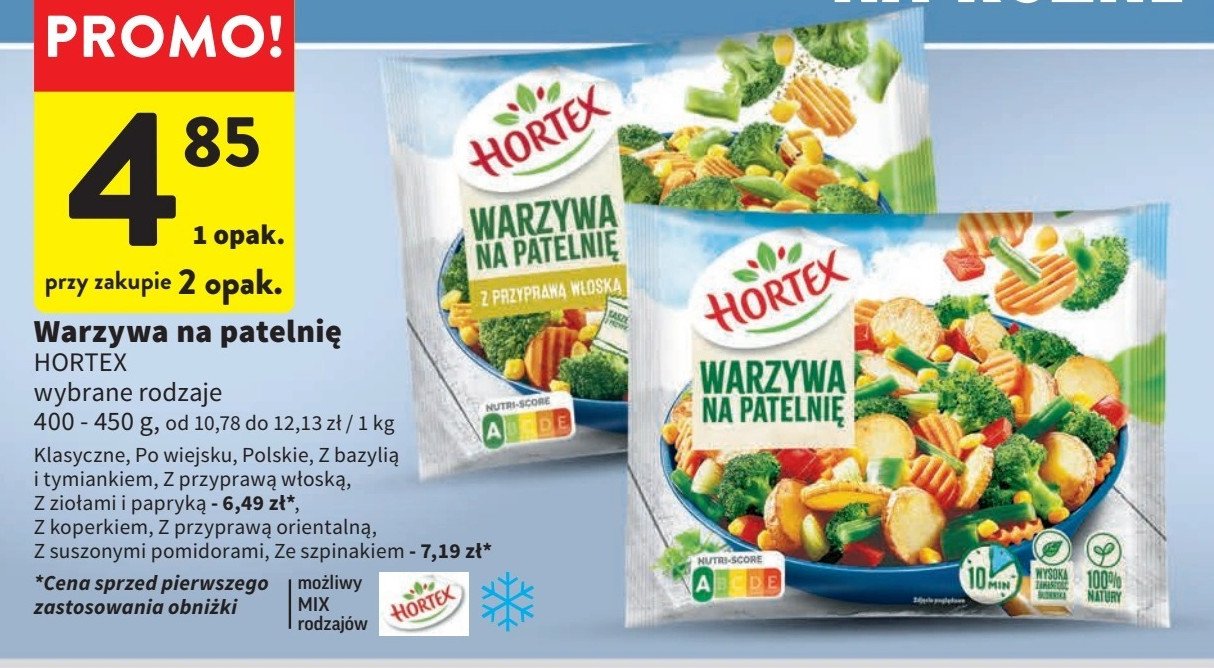 Warzywa na patelnię z ziołami i papryką Hortex promocja w Intermarche