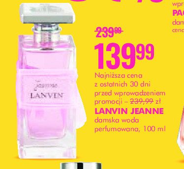 Woda perfumowana LANVIN JEANNE promocja