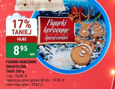 Figurki korzenne świąteczne Tago 250 g promocja w bi1