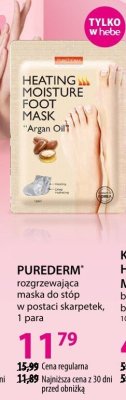 Maska PUREDERM rozgrzewająca 1 para promocja w Hebe