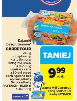 Kajzerki bezglutenowe CARREFOUR promocja w Carrefour