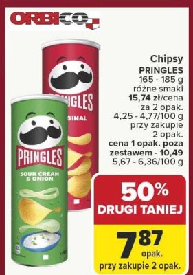 Chipsy PRINGLES różne smaki promocja w Carrefour