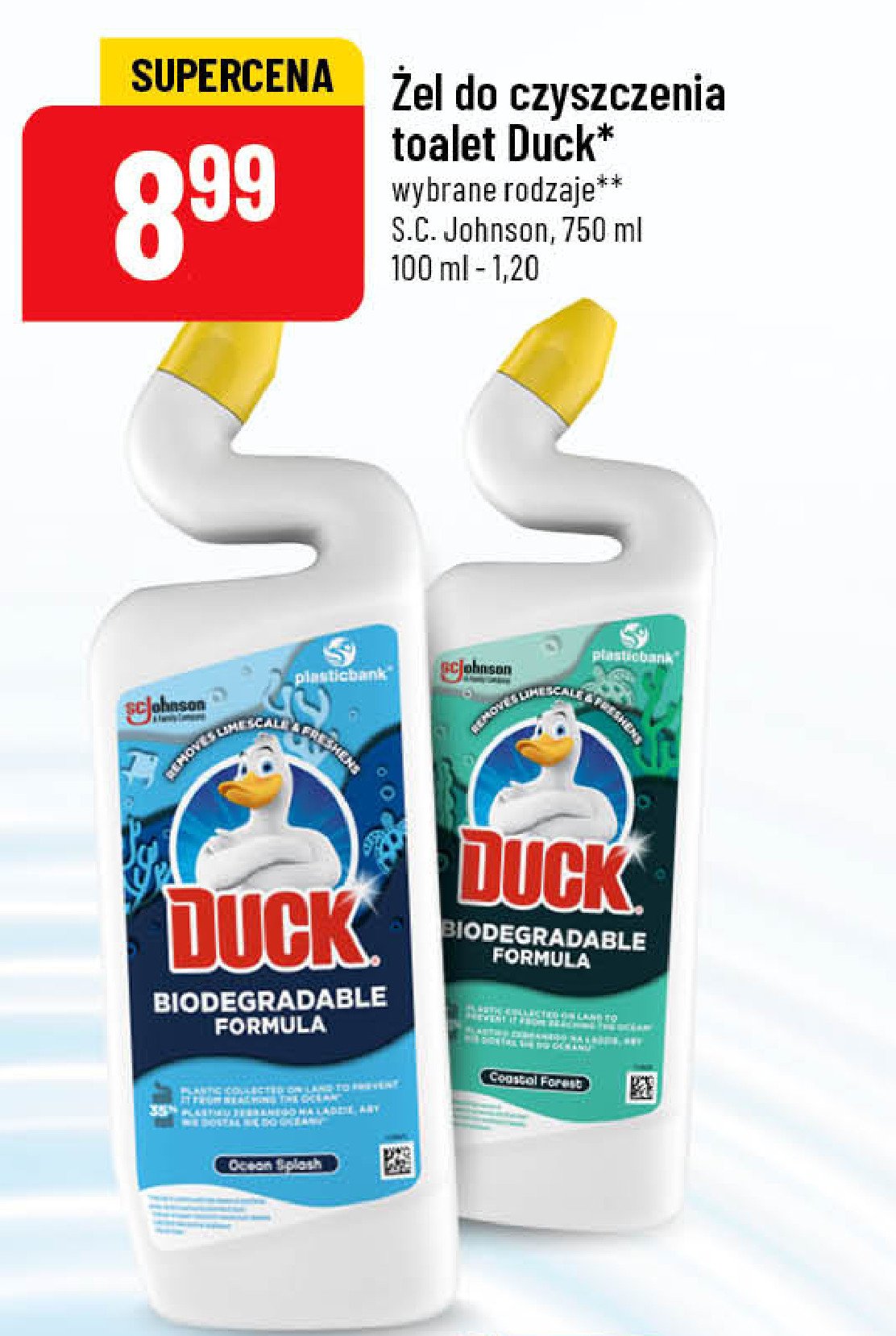 Żel do toalet forest Duck biodegradable formula promocja