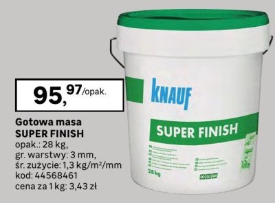 Gotowa masa SUPER FINISH promocja w Leroy Merlin