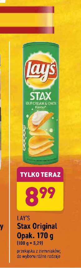 Chipsy sour cream & onion Lay's stax Frito lay lay's promocja