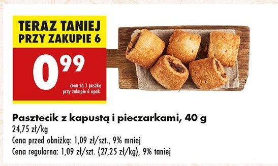 Pasztecik z kapustą i grzybami promocja