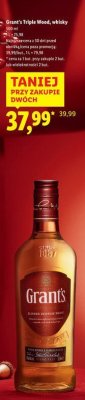 Whisky Grant's Triple Wood promocja w Lidl