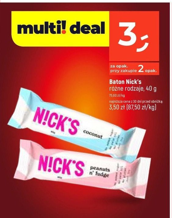 Baton coconut Nick's promocja