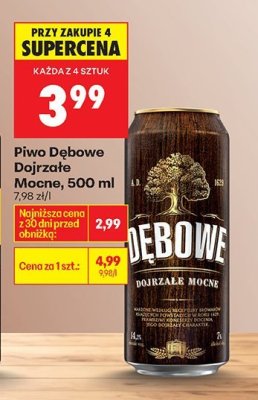 Piwo Dębowe Dojrzałe Mocne 500 ml promocja w Biedronka