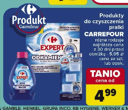 Kapsułki do czyszczenia pralek Carrefour promocja