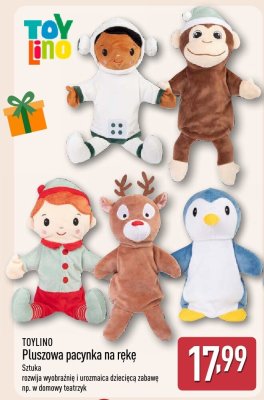 Pluszowa pacynka na rękę  promocja w Aldi