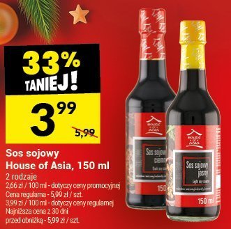 Sos sojowy House of Asia, 150 ml promocja w Twój Market