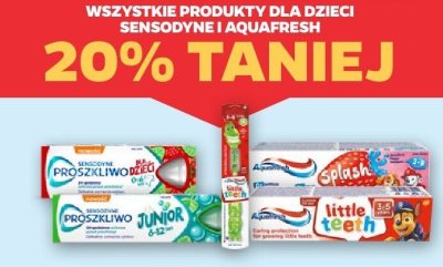 Wszystkie produkty dla dzieci Sensodyne i Aquafresh -20% promocja w Netto