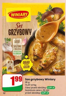 Sos grzybowy  promocja w Dino