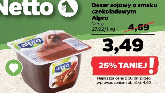 Deser sojowy czekoladowy Alpro soya promocja