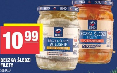 Beczka śledzi filety Seko wybrane rodzaje promocja w SPAR